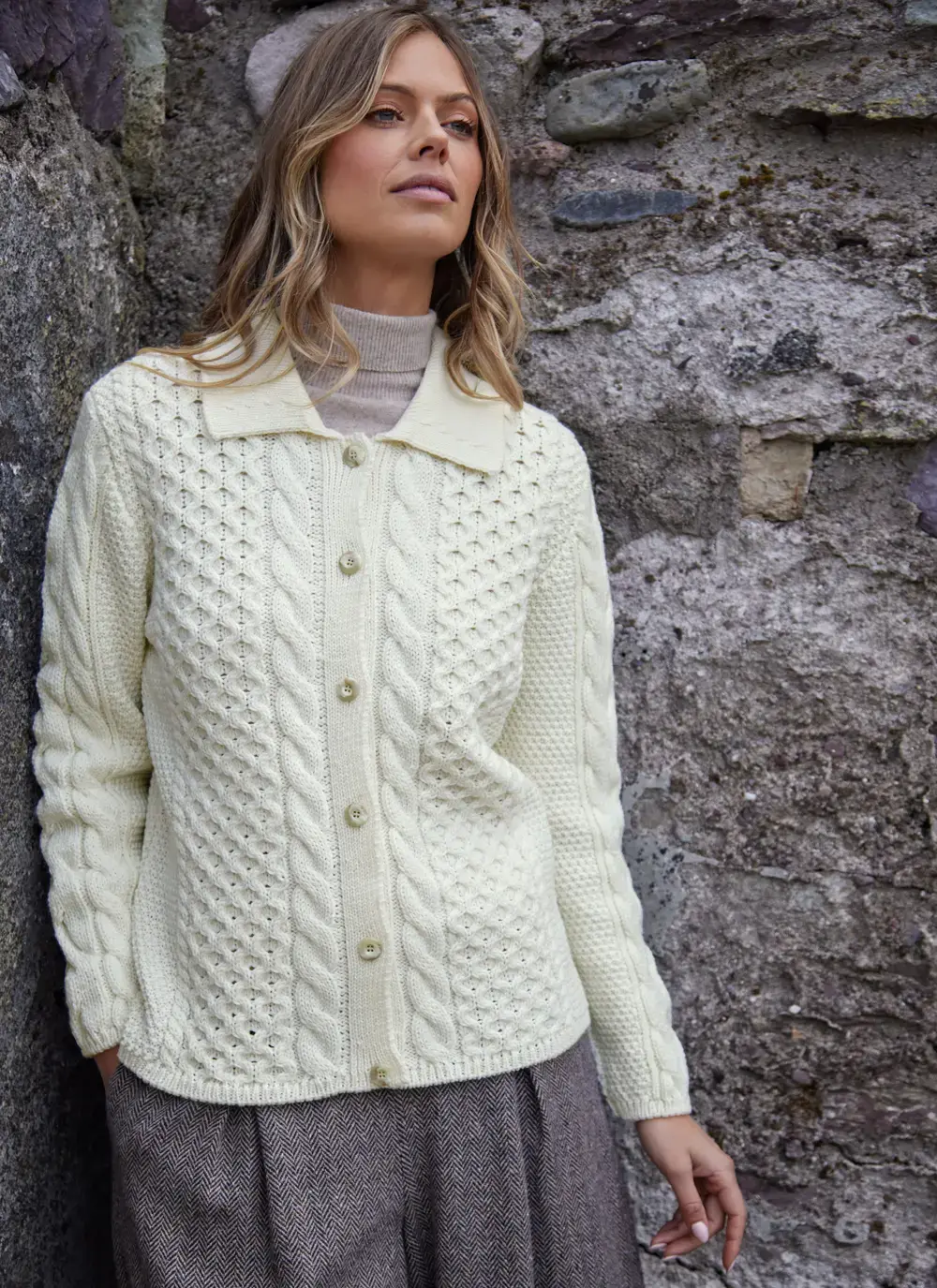 Saoirse Aran Collar Cardigan